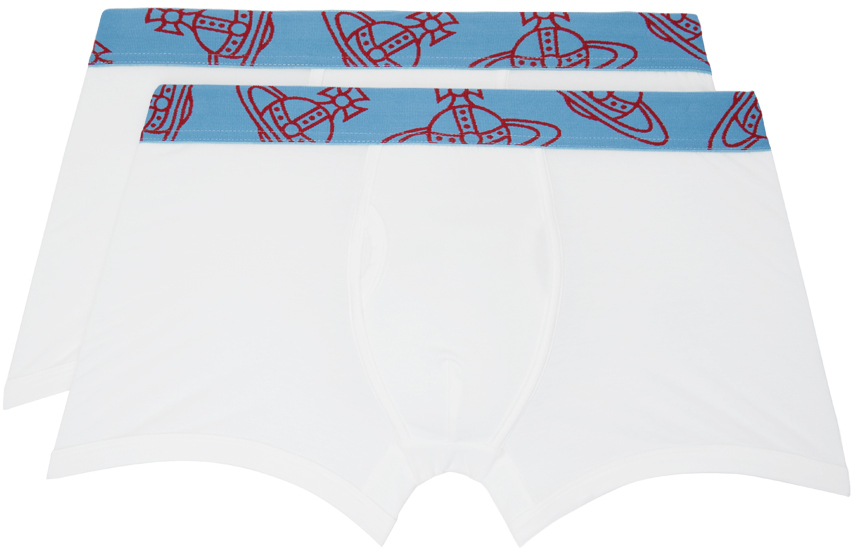 Shop Vivienne Westwood Two-pack White Boxer Briefs