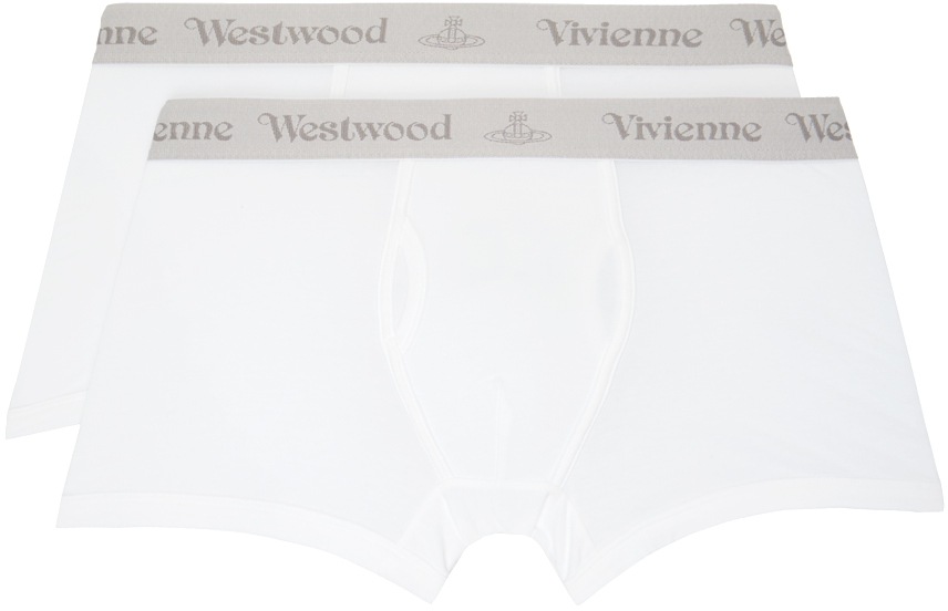 Shop Vivienne Westwood Two-pack White Boxer Briefs