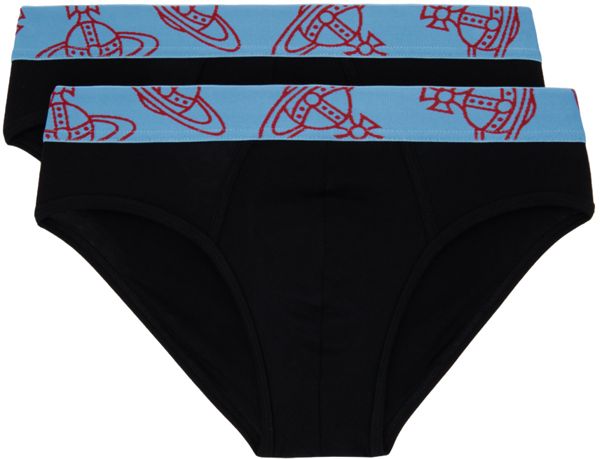 Shop Vivienne Westwood Two-pack Black Briefs