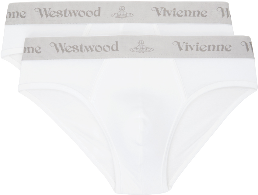Shop Vivienne Westwood Two-pack White Briefs