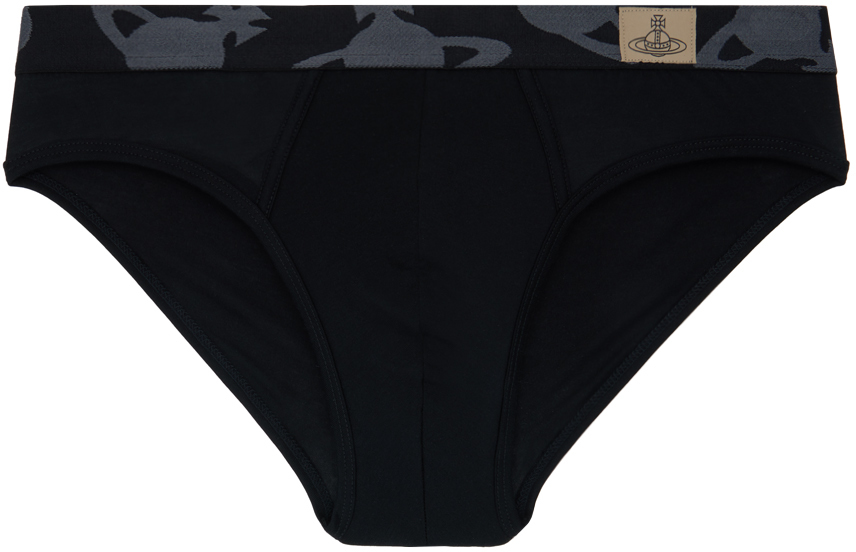 Shop Vivienne Westwood Black Patch Briefs