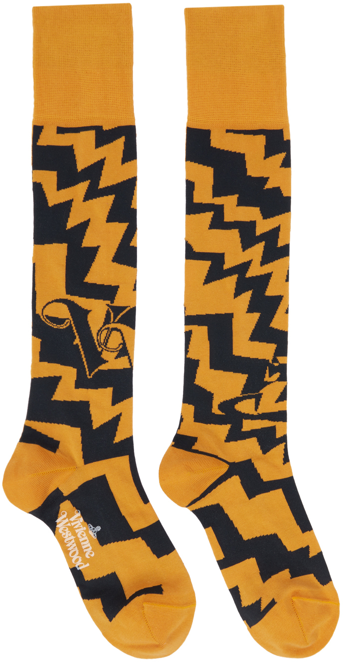 Yellow Zig Zag Socks