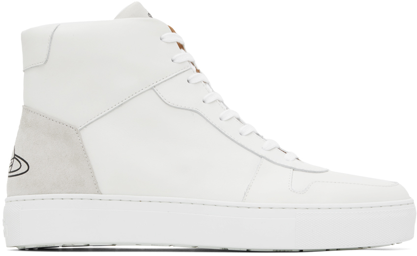 Shop Vivienne Westwood White Classic Sneakers In A401 White