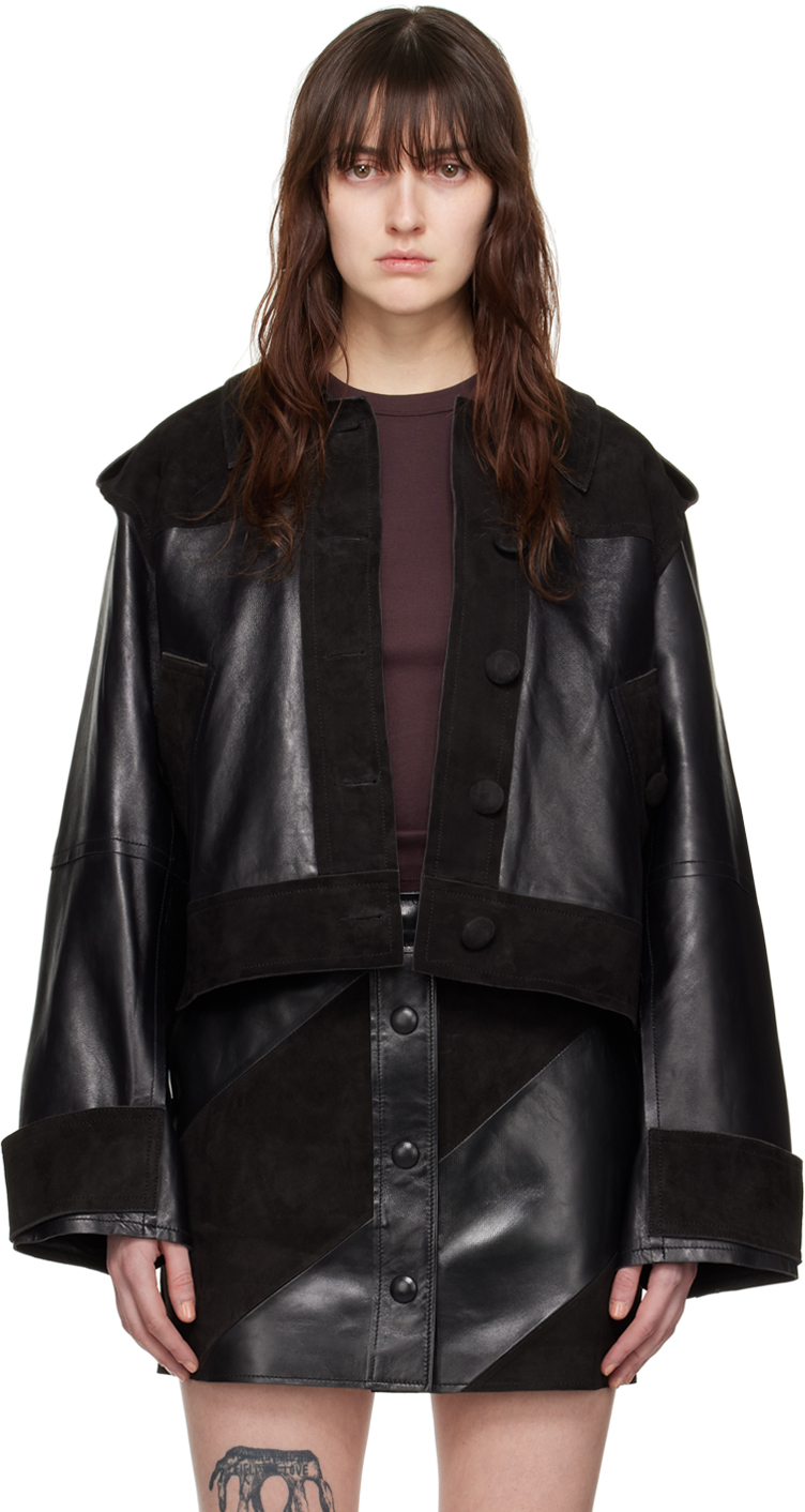 Black Corinne Leather Jacket