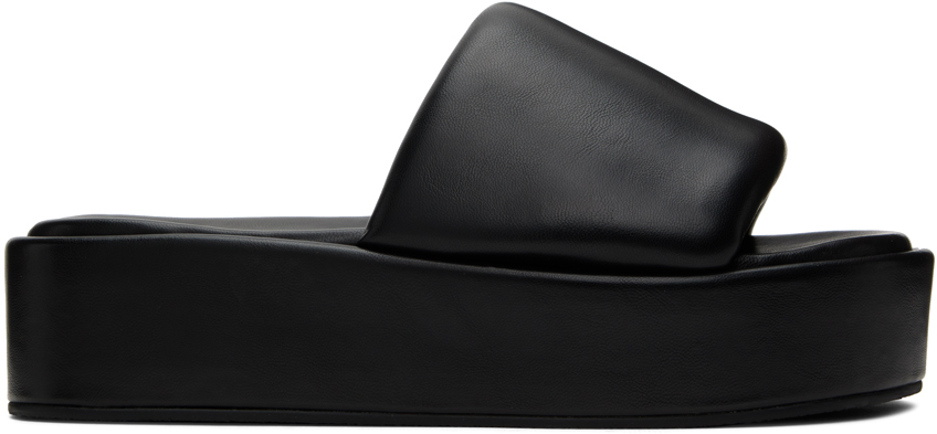 Shop Stand Studio Black Phoebe Flatform Sandals In Black 89900