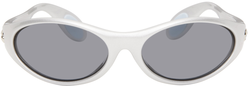 Coperni Grey Oval Sunglasses In Grey