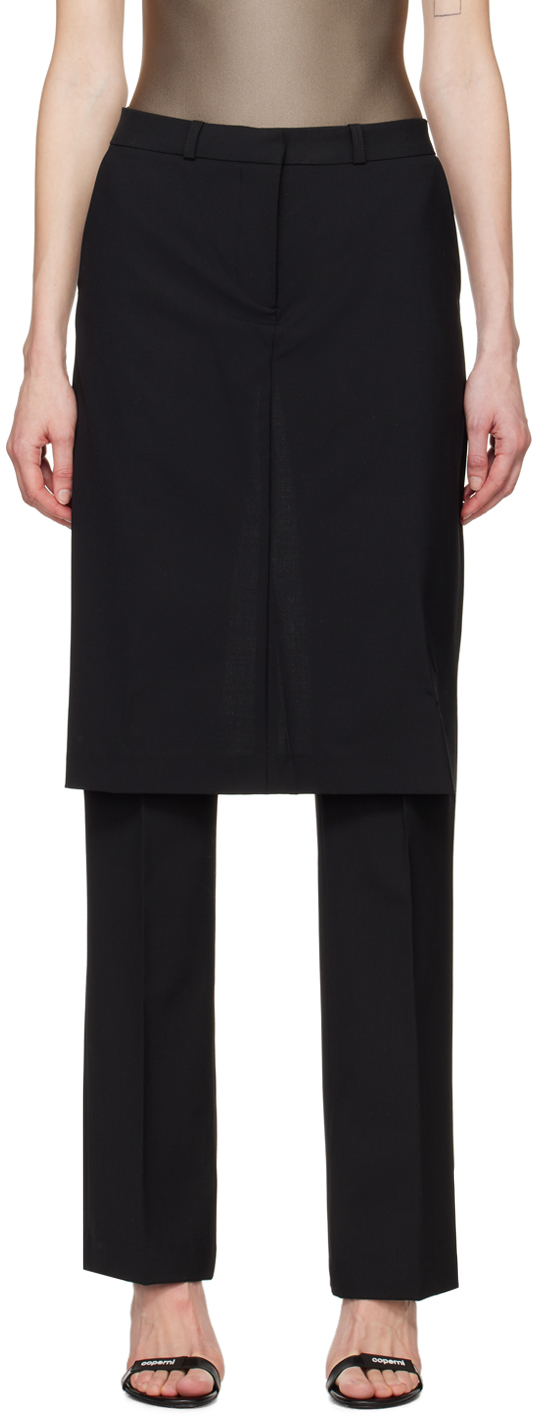 Coperni Black Skirt-overlay Trousers