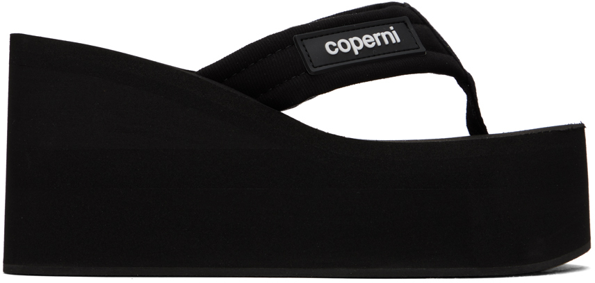 Shop Coperni Black Wedge Sandals