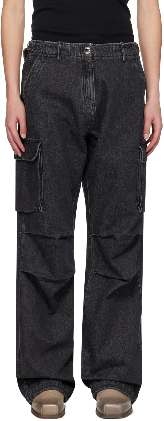 Coperni Black Relaxed Jeans In Washed Black