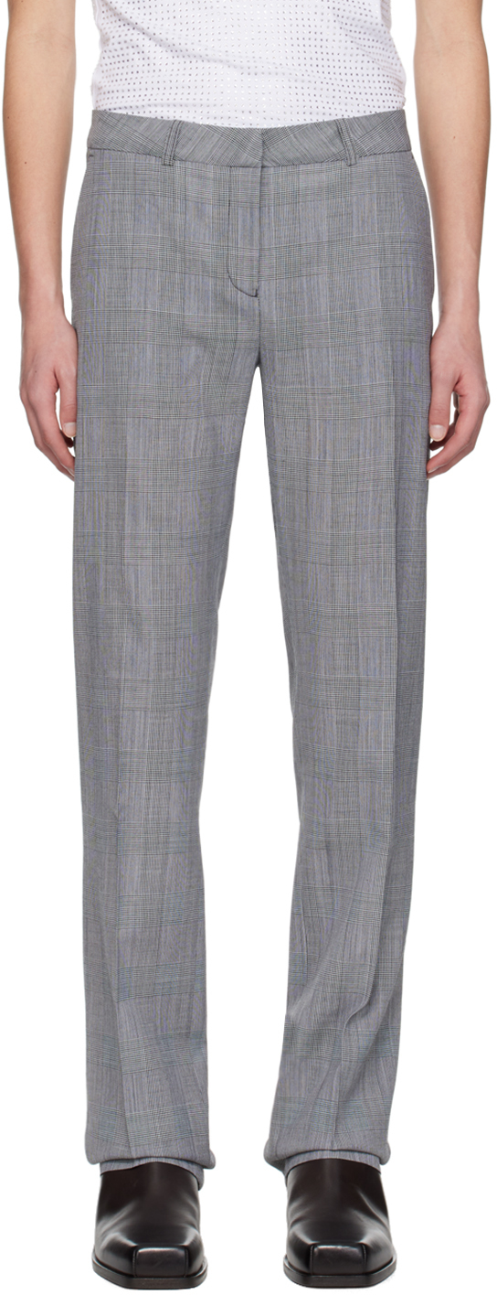 Gray Check Trousers by Coperni on Sale