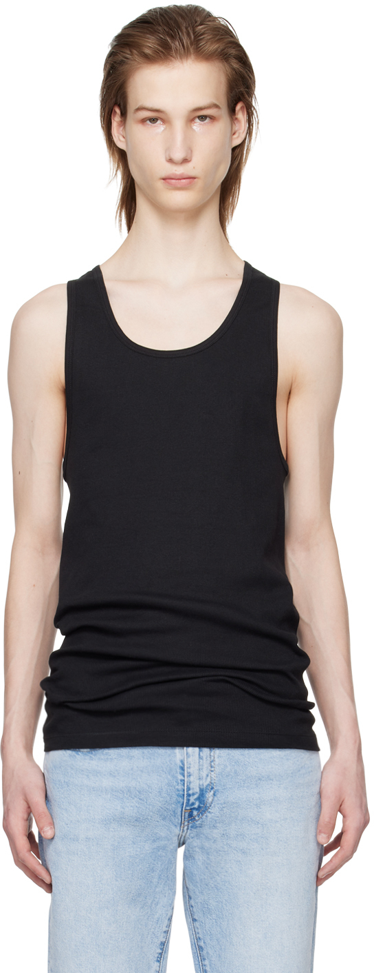 Calvin Klein Underwear: Three-Pack Black Tank Tops | SSENSE