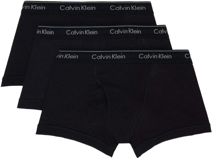 Calvin Klein Underwear Three-pack Black Classics Boxers In 001 - Black