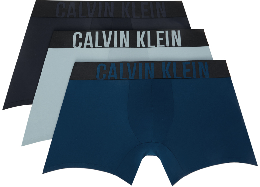 Calvin Klein Underwear Three-pack Multicolor Boxers In Shore/pose/coolbreez
