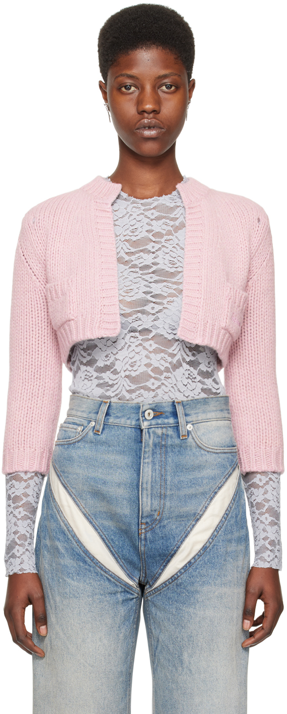 Pink hot sale fitted cardigan