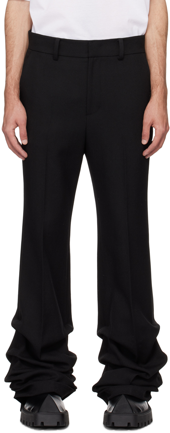 Shop We11 Done Black Wave Trousers
