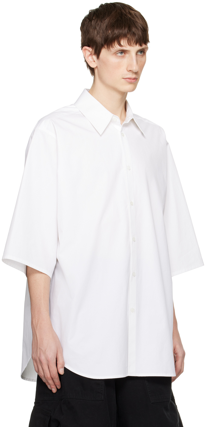 We11 Done White 3/4 Shirt In White