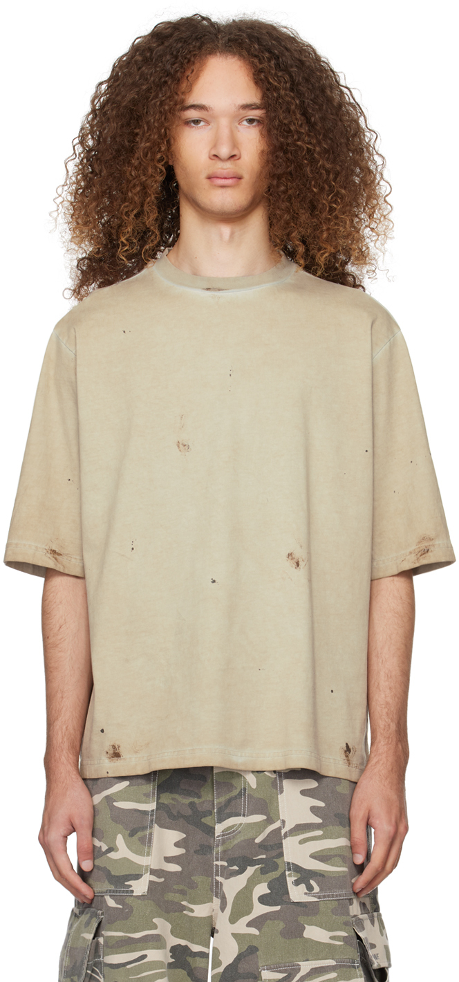 We11 Done Beige Faded T-shirt