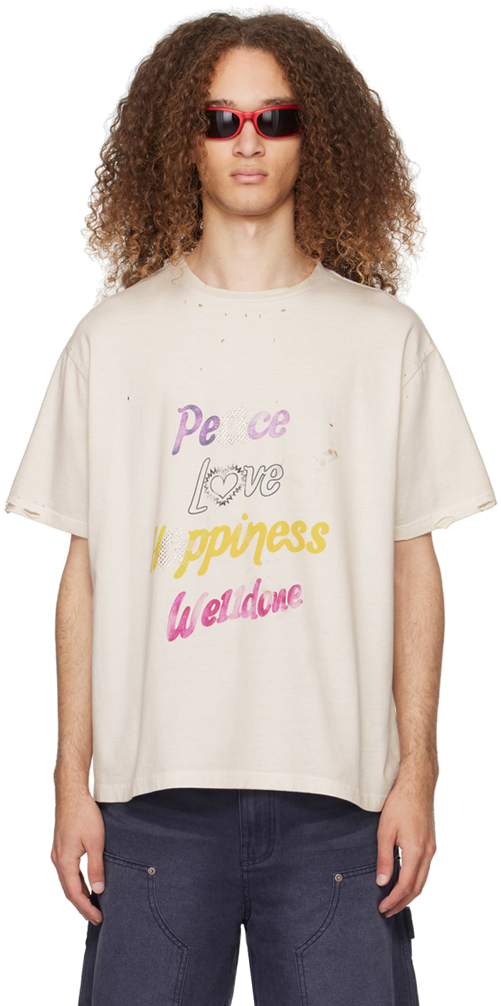 We11 Done Off-white 'peace' T-shirt