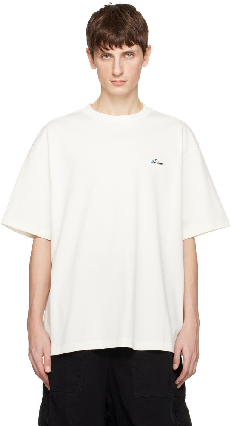 We11 Done Off-white Embroidered T-shirt In Ivory