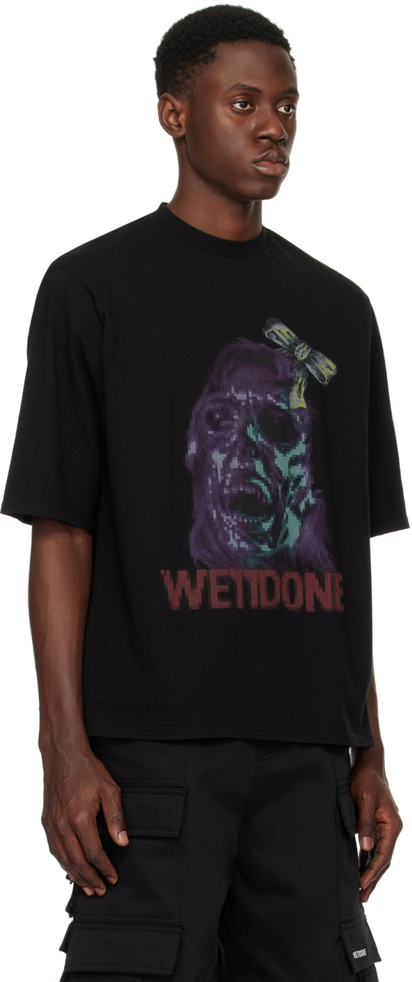 We11 Done Black Printed T-shirt In Black
