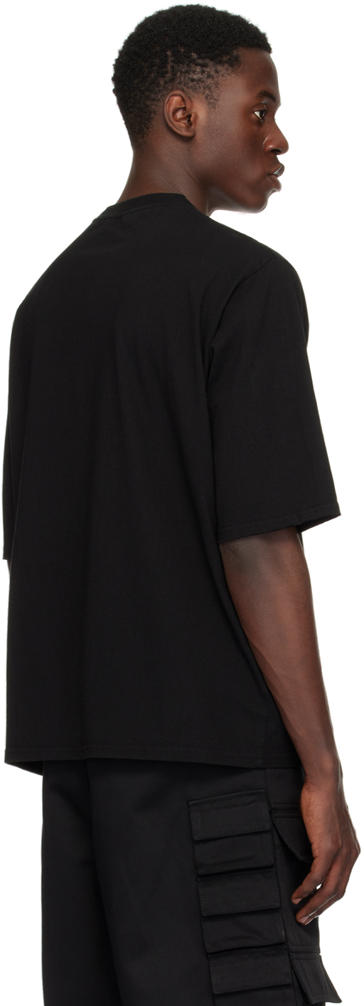 We11 Done Black Printed T-shirt In Black