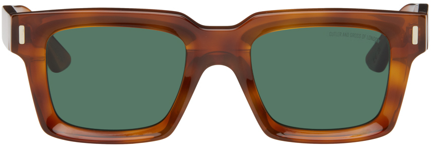 Cutler And Gross Brown 1386 Sunglasses In Tort