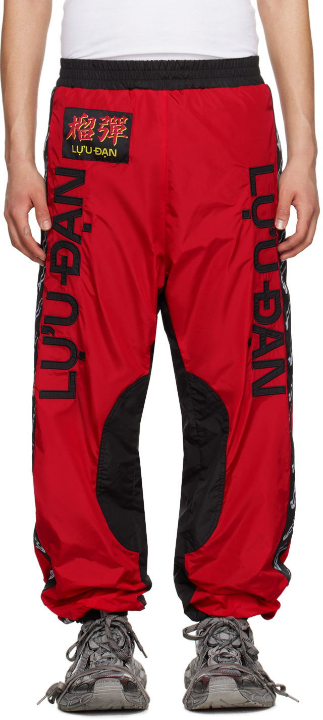 Red & Black Shell Sweatpants