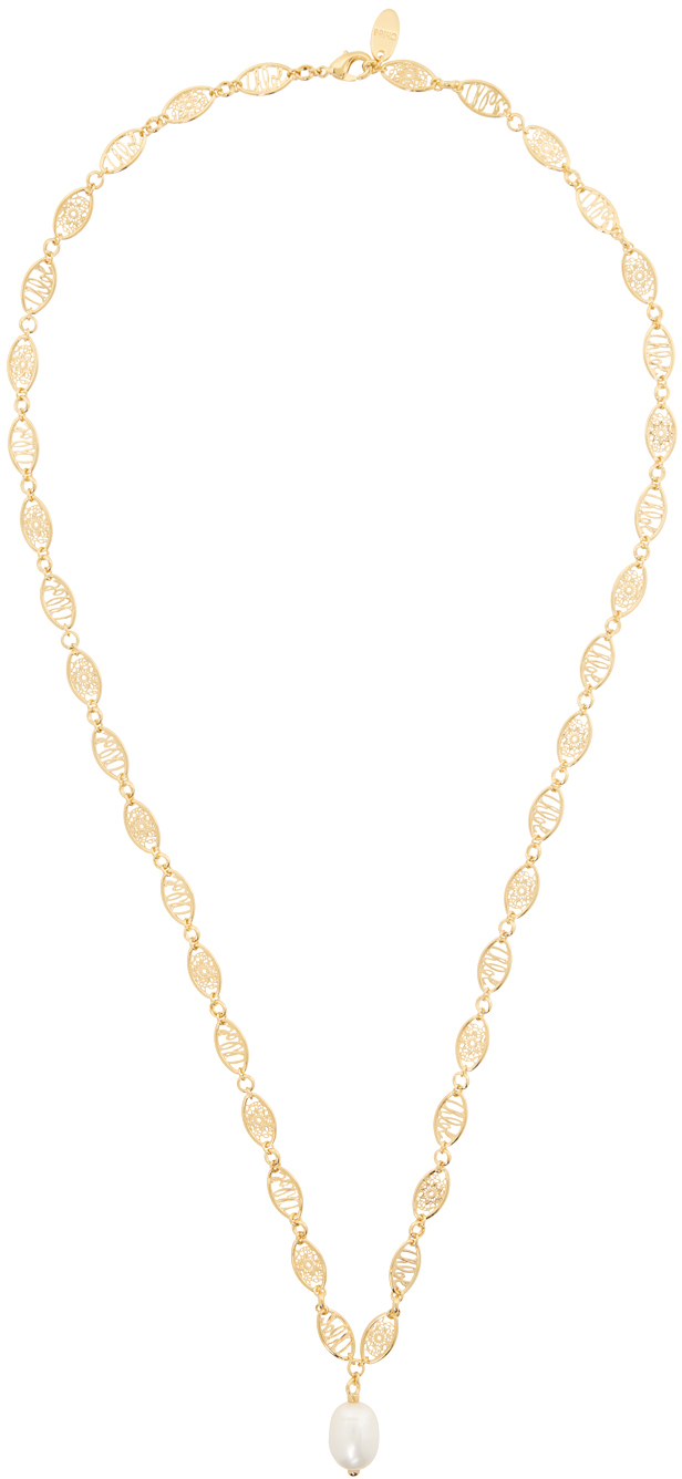 Chloé Gold Darcey Lace Necklace In 9da Gold Color