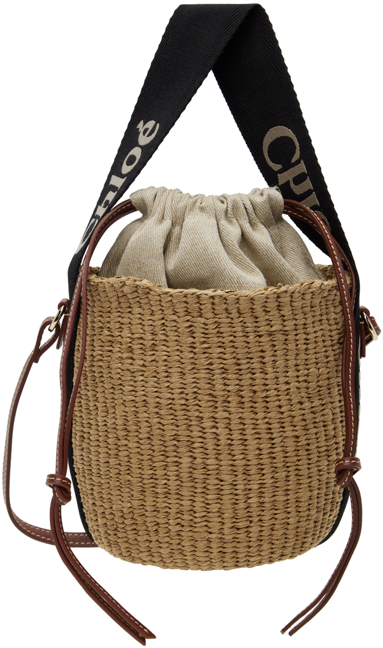 Chloé Beige Mifuko Edition Small Woody Basket Bag