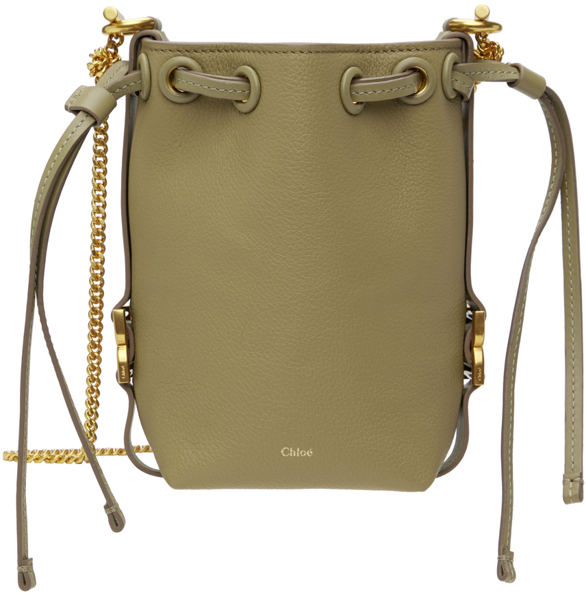 Khaki bucket store bag