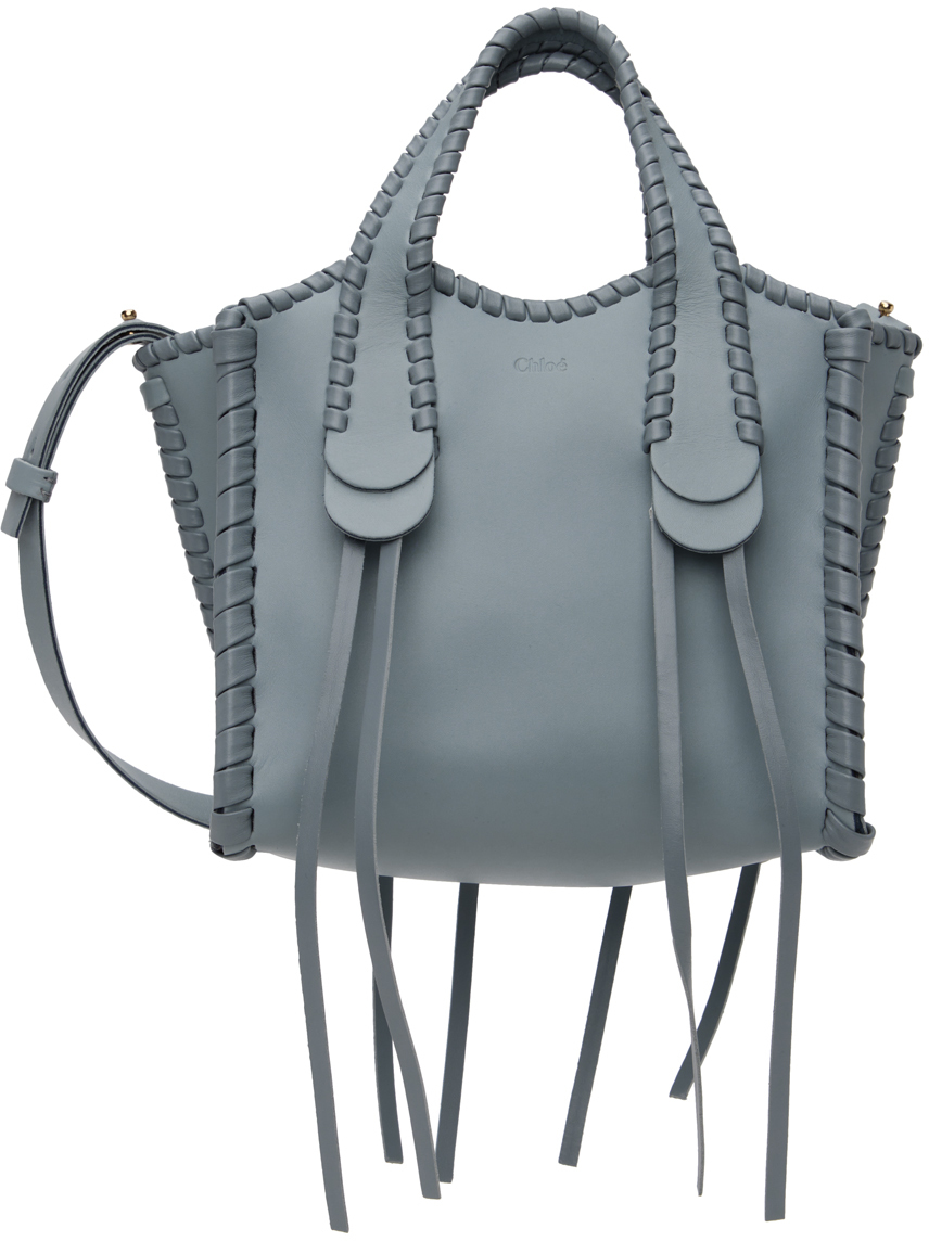 Chloé Blue Small Mony Tote In 41a Storm Blue