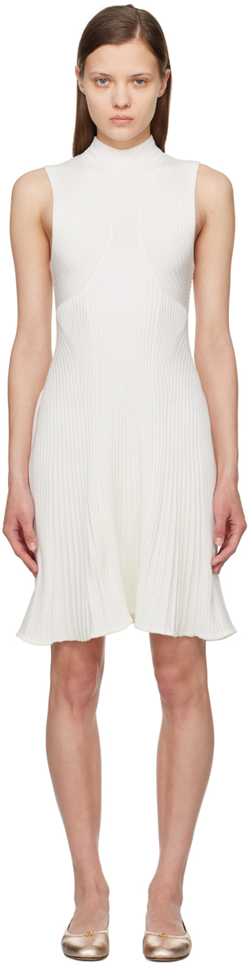 Chloé Off-White Sleeveless Midi Dress