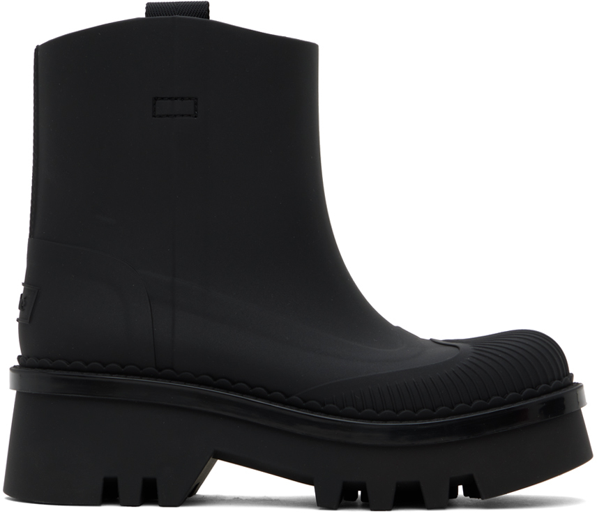 Chloé Black Raina Rain Boots In 001 Black