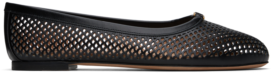 Shop Chloé Black Marcie Ballerina Flats In 001 Black