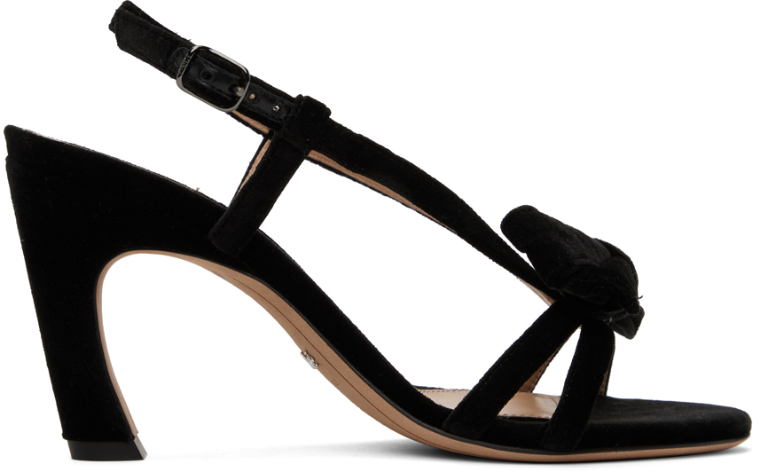 シューズ・サンダルその他 CHLOE Woman Heeled sandals Black CHC24A02YLU 001 CHLOÉ Marcie woven leather slingback sandals | NET-A-PORTER