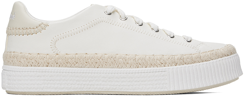 Chloé White Telma Sneakers In 101 White