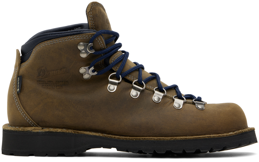 Shop Danner Khaki Mountain Pass Boots In Gunmetal