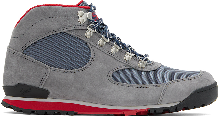 Shop Danner Gray & Blue Jag Boots In Steel Gray/blue Wing