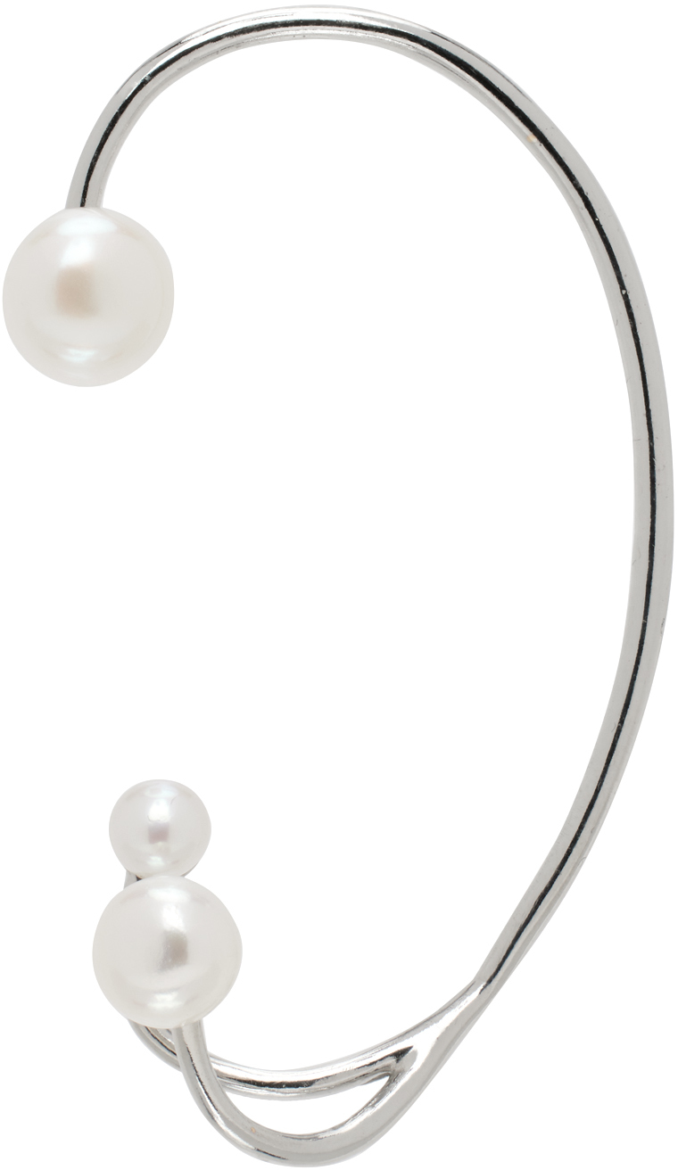 【関税込み】Panconesi シルバー Three Point シングル イヤカフ Panconesiのシルバー Three Point Perla シングル イヤカフが