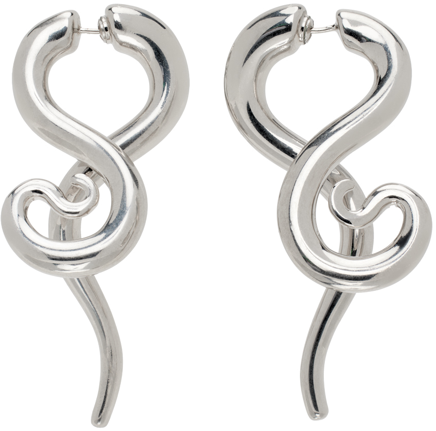 Silver Boa Earrings