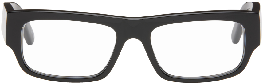 Balenciaga Black Rectangular Glasses In 001 Black