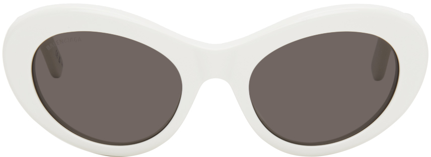 Balenciaga White Cat-Eye Sunglasses