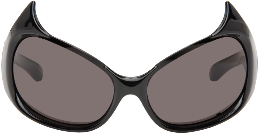 Balenciaga Black Gotham Cat Sunglasses In 001 Black