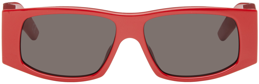 Balenciaga Red Led Frame Sunglasses In 003 Red