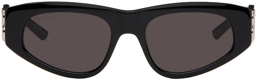 Balenciaga Black Dynasty D-frame Sunglasses In 018 Black
