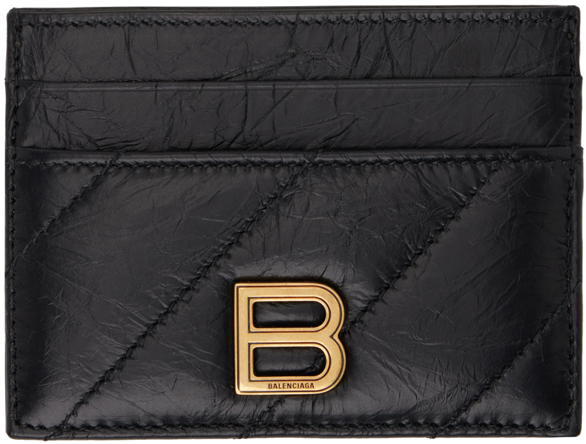 Black Crush Quilted Card Holder