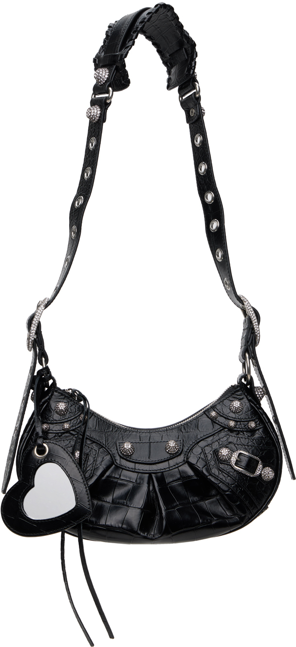 Shop Balenciaga Black Xs 'le Cagole' Shoulder Bag In 1000 Black