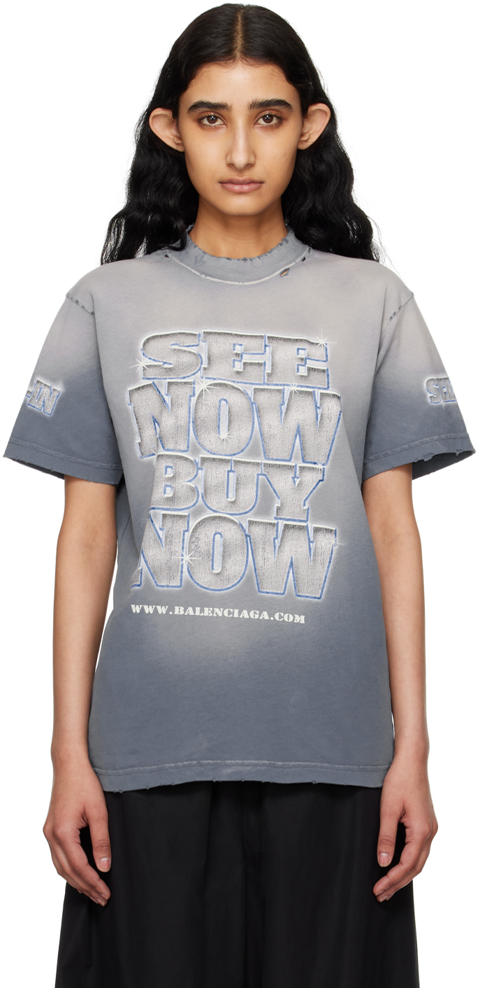 Blue & Gray 'See Now Buy Now' T-Shirt