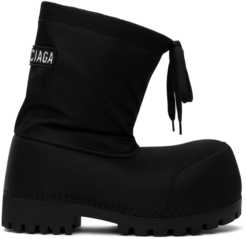 Shop Balenciaga Black Alaska Low Boots In 1000 Black