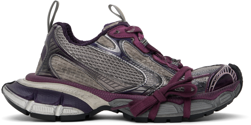 Balenciaga: Purple & Gray 3XL Sneakers | SSENSE